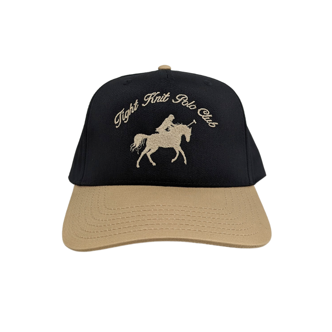 Tight Knit Polo Club Hat Black/Khaki - Tight Knit Clothing