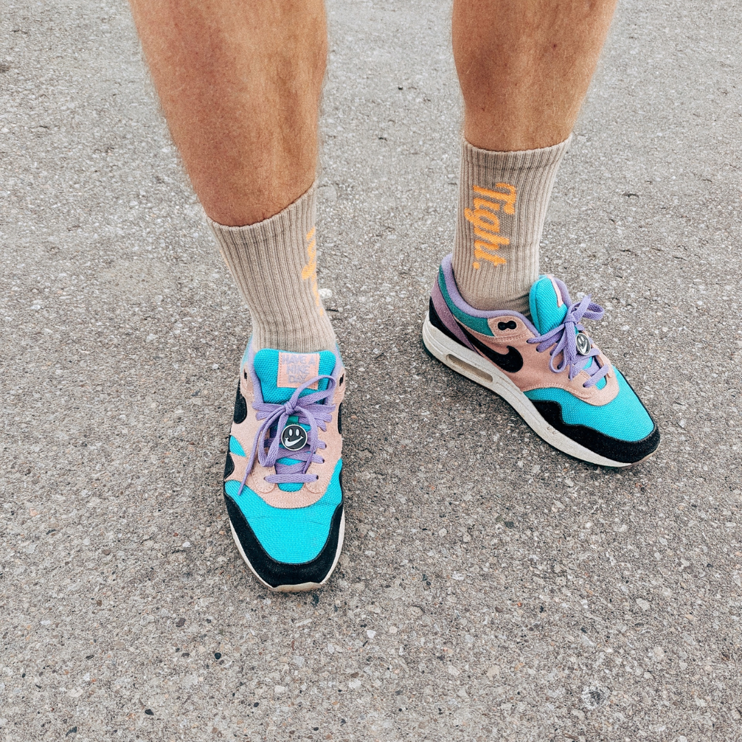 Tight Socks Stone/Tangerine - Tight Knit Clothing