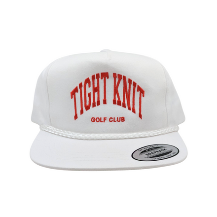 Tight Knit Golf Club Hat White/Cherry - Tight Knit Clothing