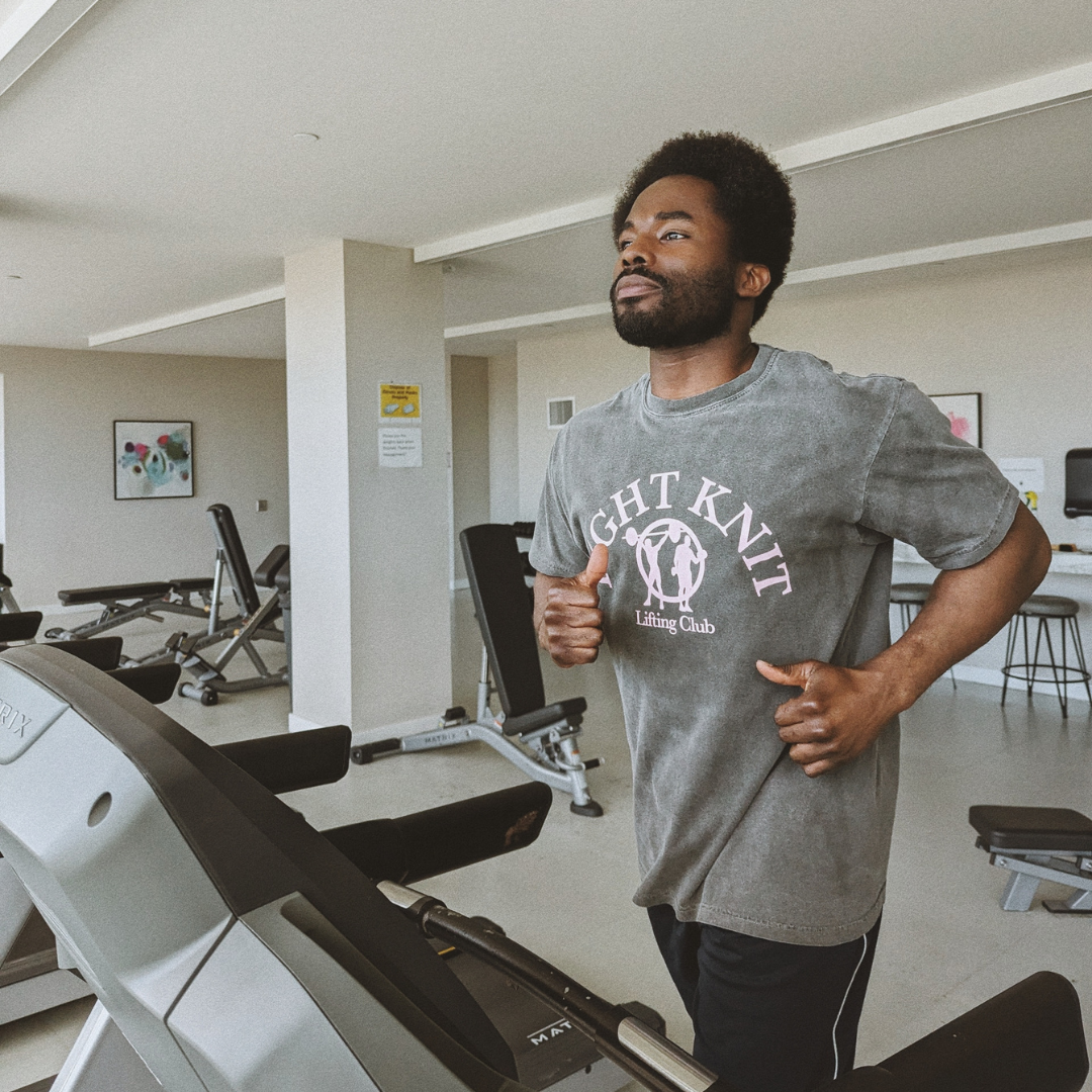 Tight Knit Lifting Club Tee Vintage Black/Pink