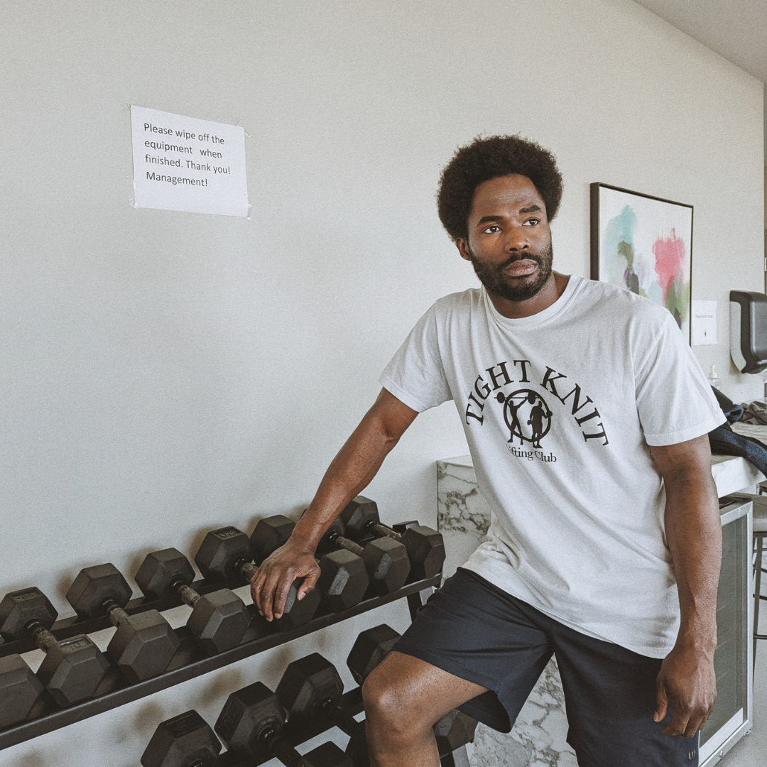 Tight Knit Lifting Club Tee Vintage White/Black