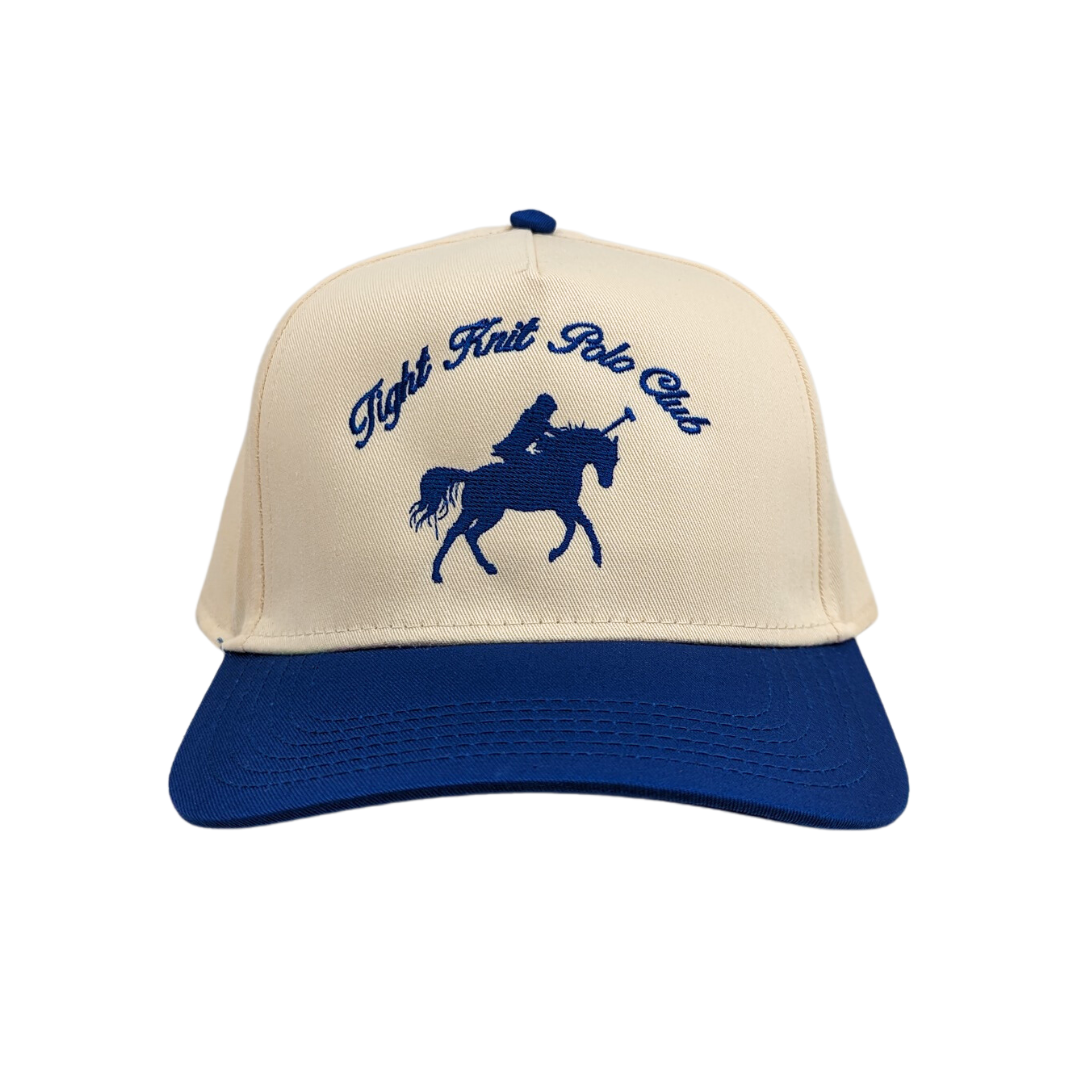 Tight Knit Polo Club Hat Blue/Off White - Tight Knit Clothing