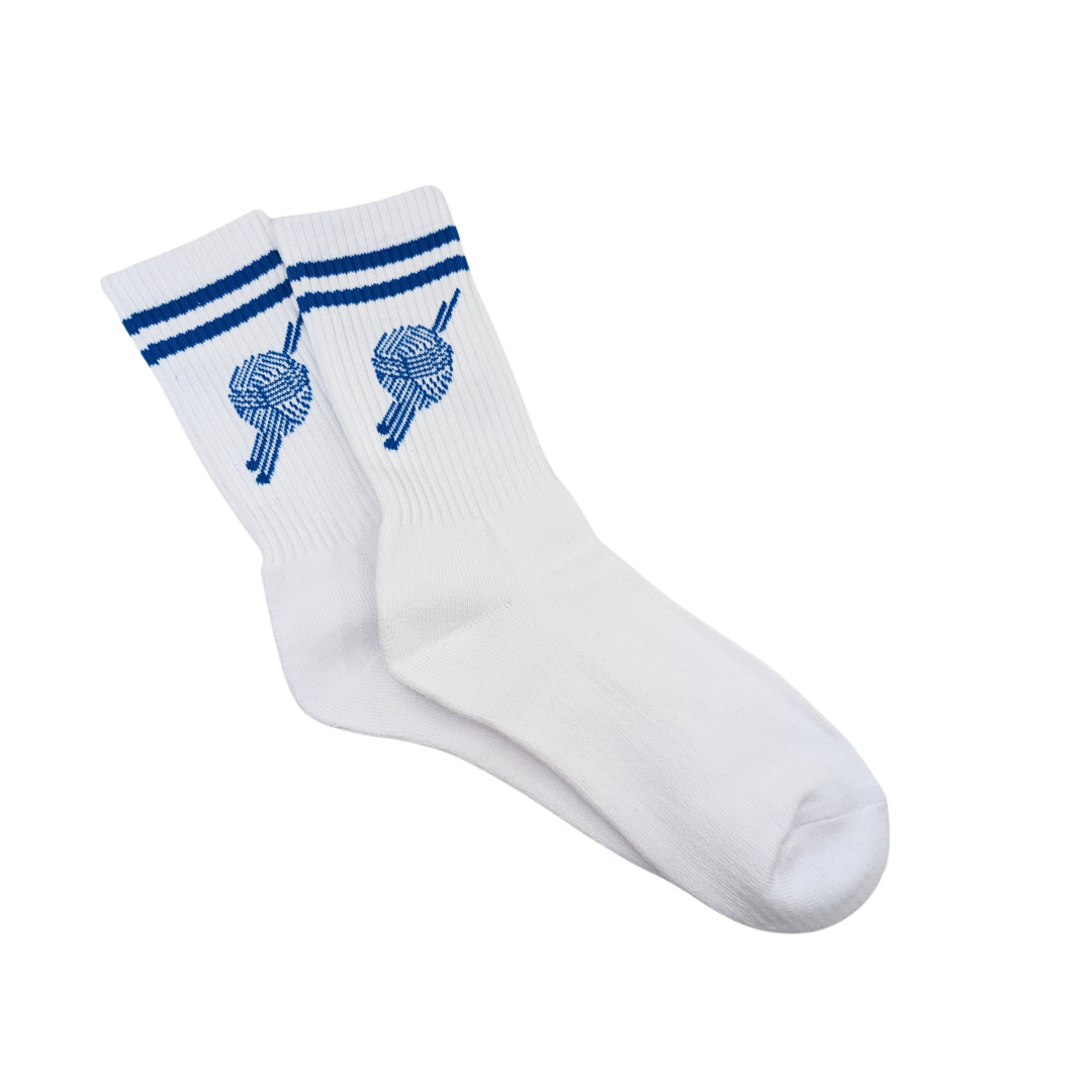 OG Logo Tight Knit Socks White/Blue - Tight Knit Clothing