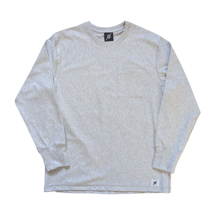 Tight Knit Heavyweight Long Sleeve Mixed Grey - Tight Knit Clothing